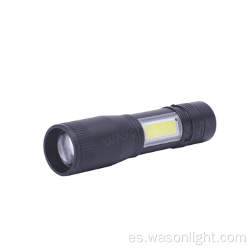Compact Mini Zoom AA Pocket Clip Flashlight